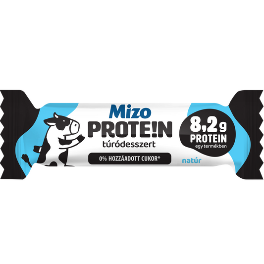 Mizo Protein natúr túródesszert kakaós bevonattal, hozzáadott fehérjével és édesítőszerrel 51 g