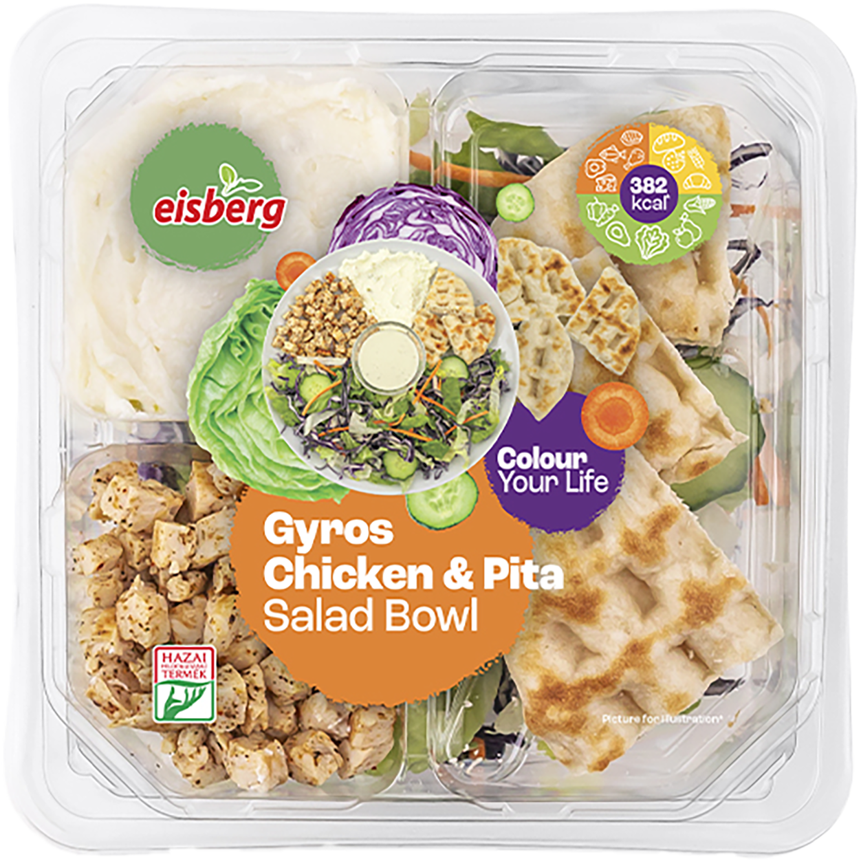 Gyros chicken&pita salad bowl 260g
