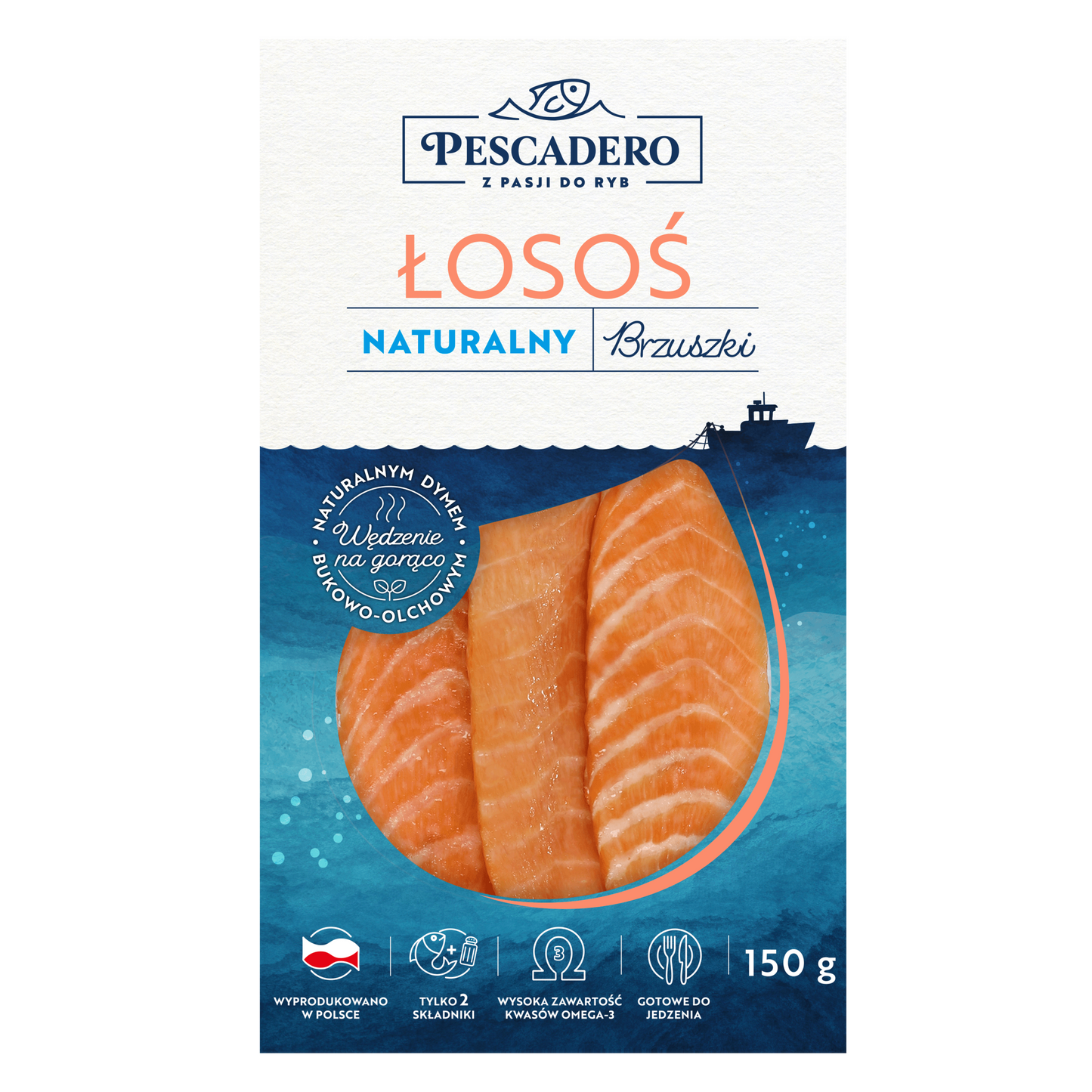 Pescadero melegen füstölt lazac hasalja csíkok 150g