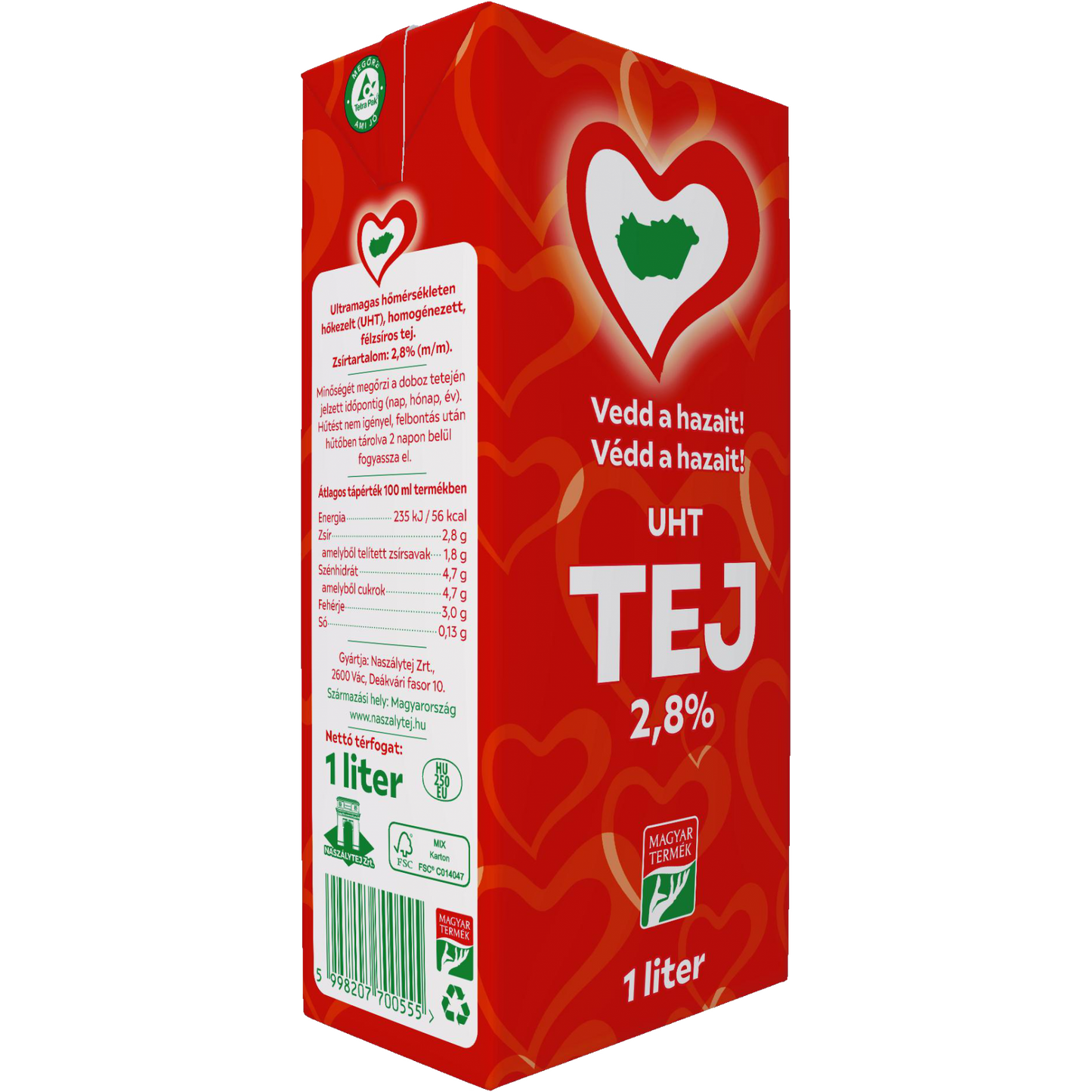 Vedd a hazait, védd a hazait UHT tej 2,8% 1 l