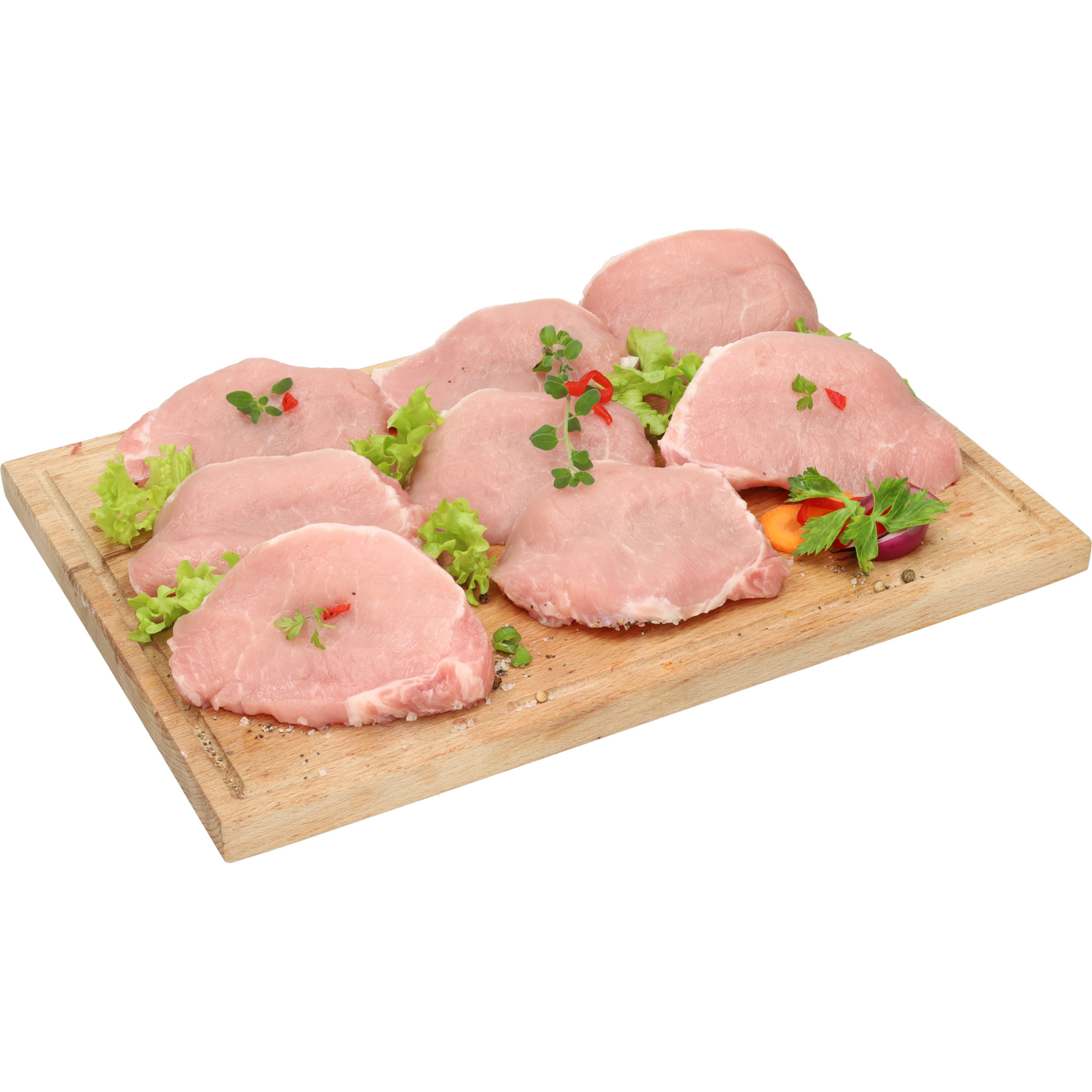 Auchan Kedvenc Sertés karaj csont nélkül 8 szelet védőgázos csomagolásban