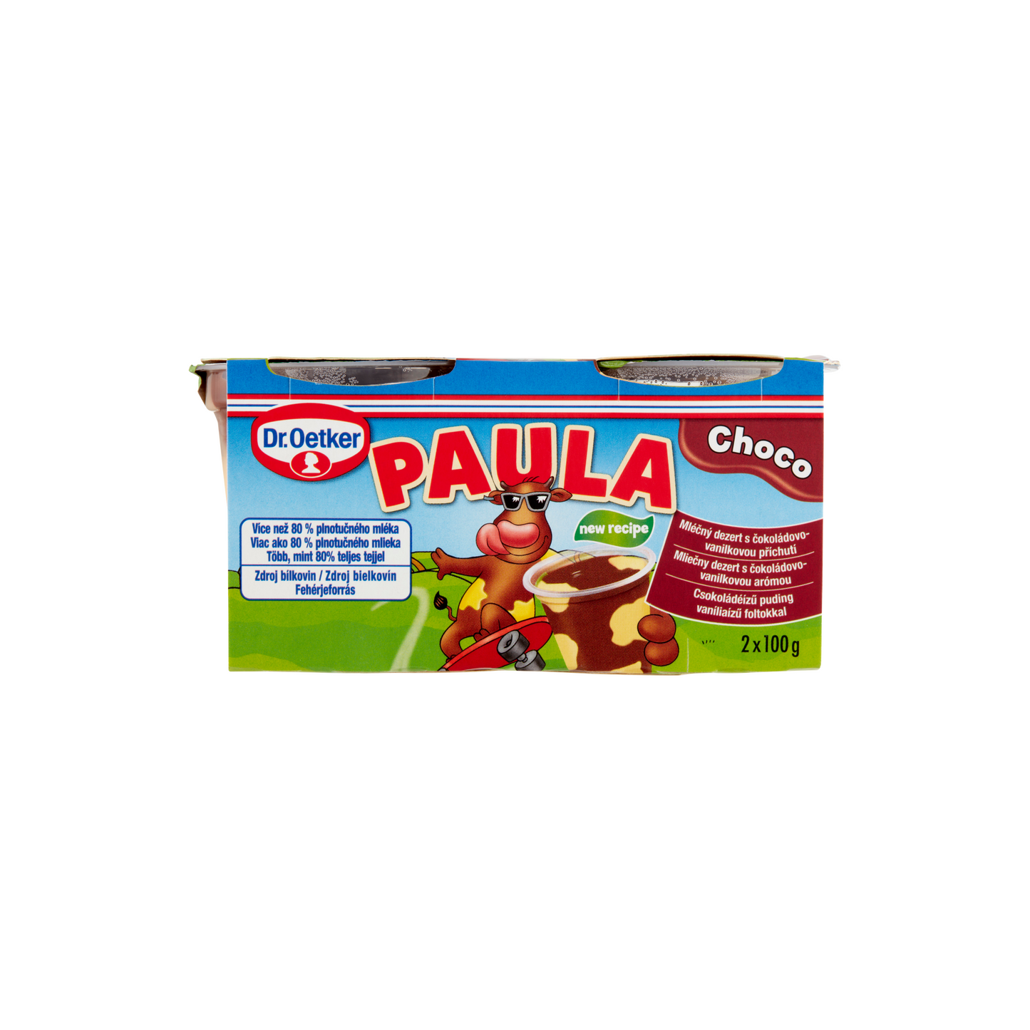 Dr. Oetker Paula csokoládéízű puding vaníliaízű foltokkal 2 x 100 g (200 g)
