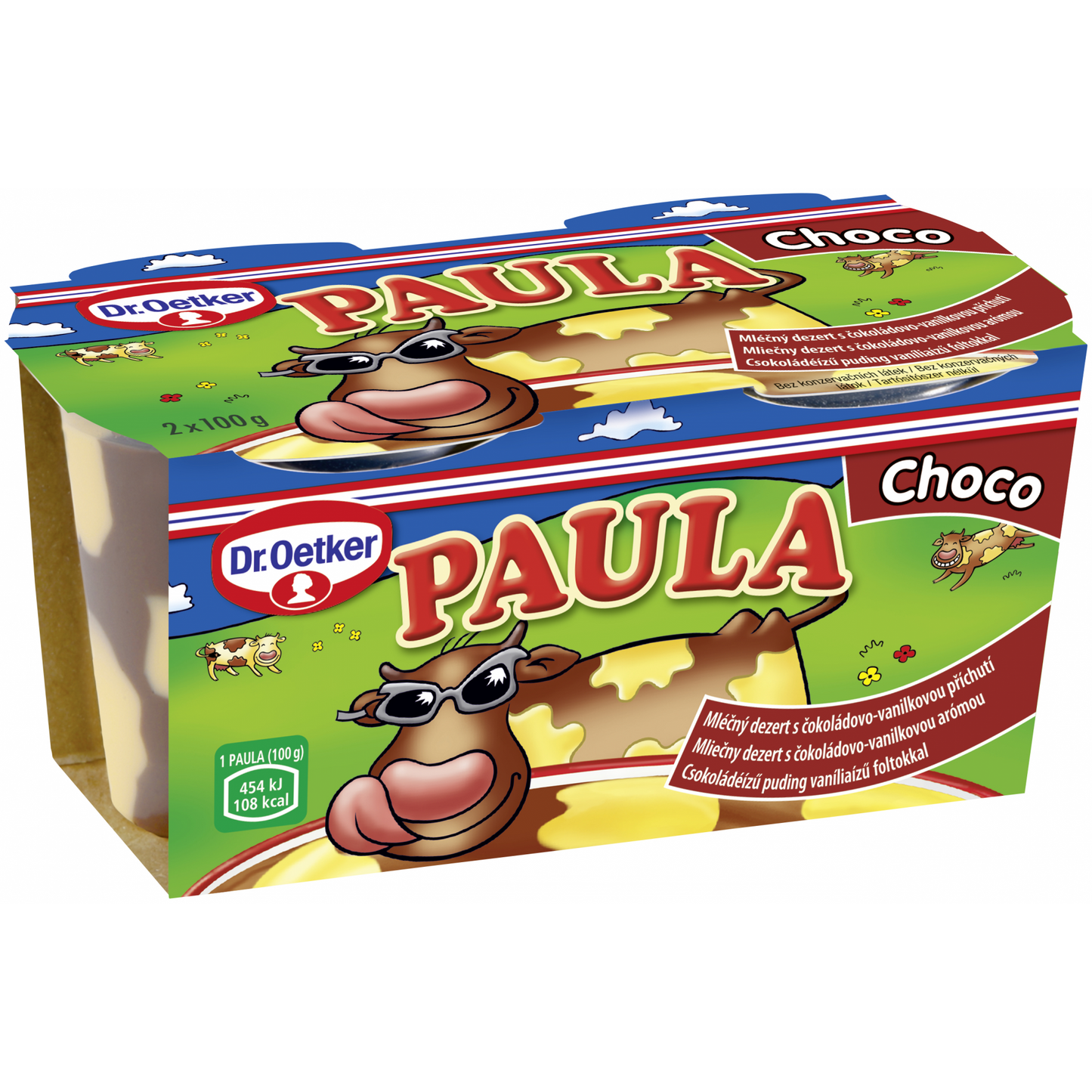 Dr. Oetker Paula csokoládéízű puding vaníliaízű foltokkal 2 x 100 g (200 g)