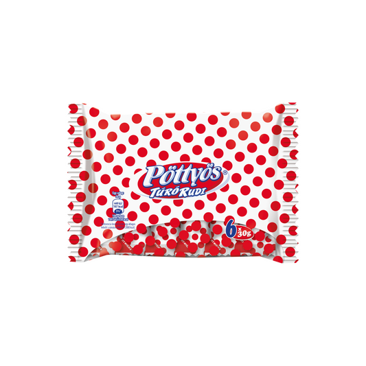 Pöttyös Túró Rudi natúr túródesszert kakaós étbevonattal 6 x 30 g (180 g)