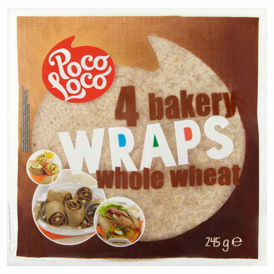 Poco Loco tortilla teljes kiőrlésű liszttel 4 db 245 g