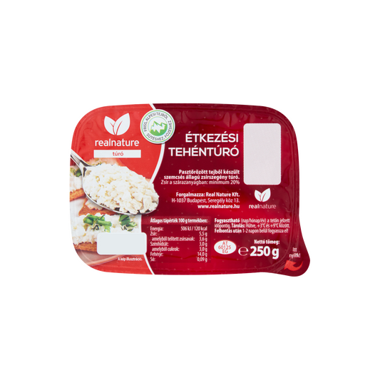 Real Nature zsírszegény étkezési tehéntúró 250 g