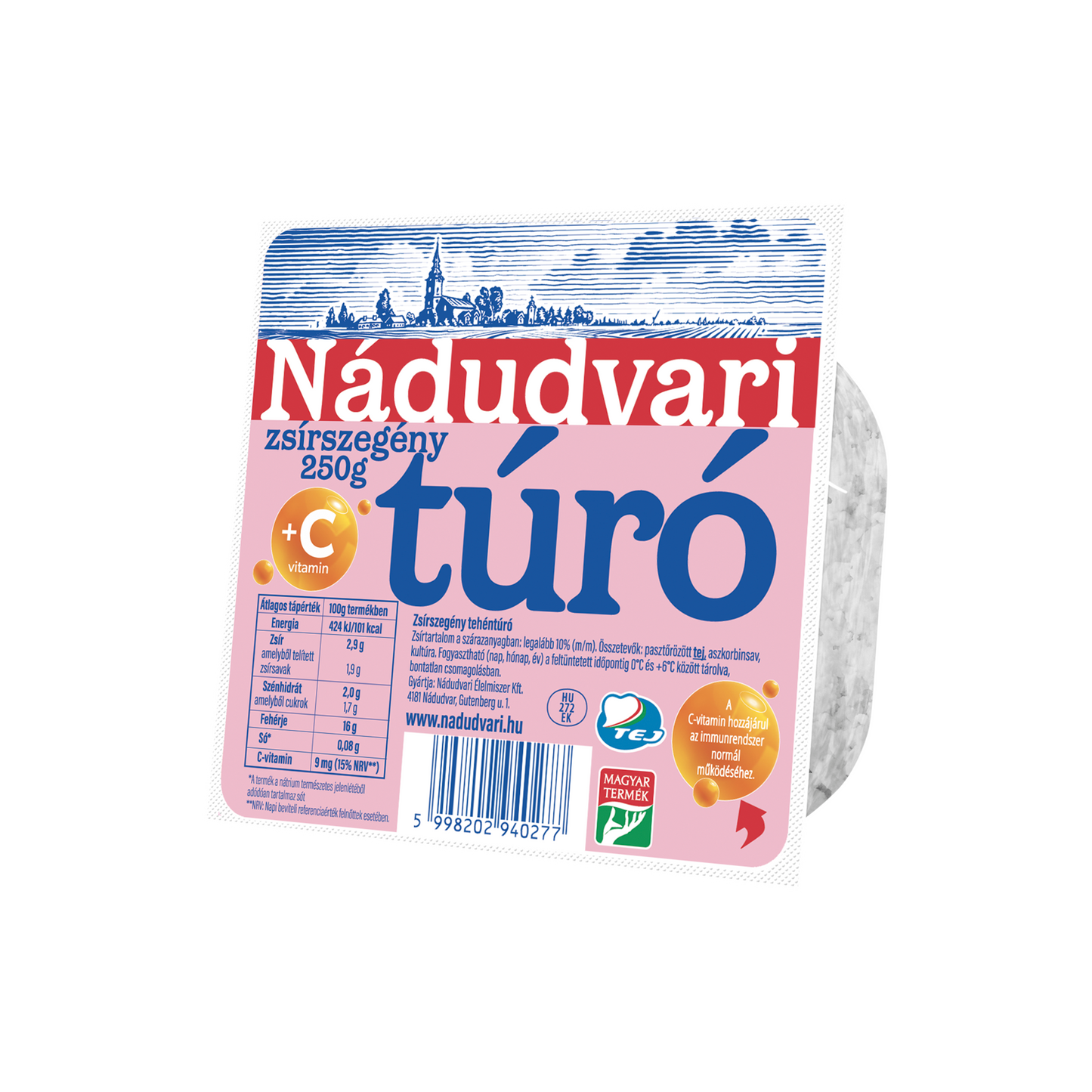 Nádudvari zsírszegény túró 250 g