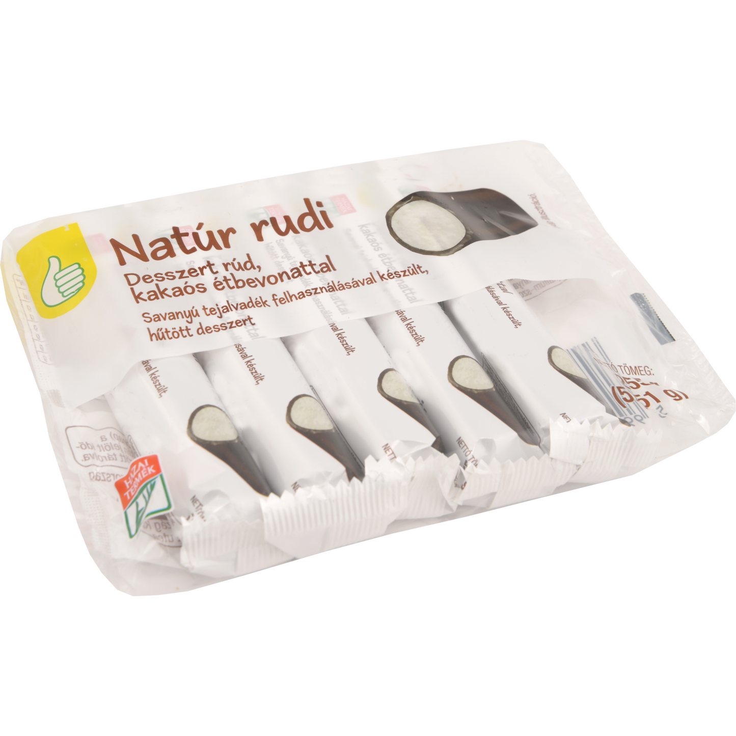 Auchan Tipp natúr rudi desszert rúd kakaós étbevonattal 5x51 g