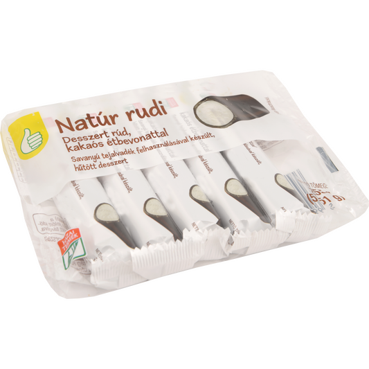 Auchan Tipp natúr rudi desszert rúd kakaós étbevonattal 5x51 g