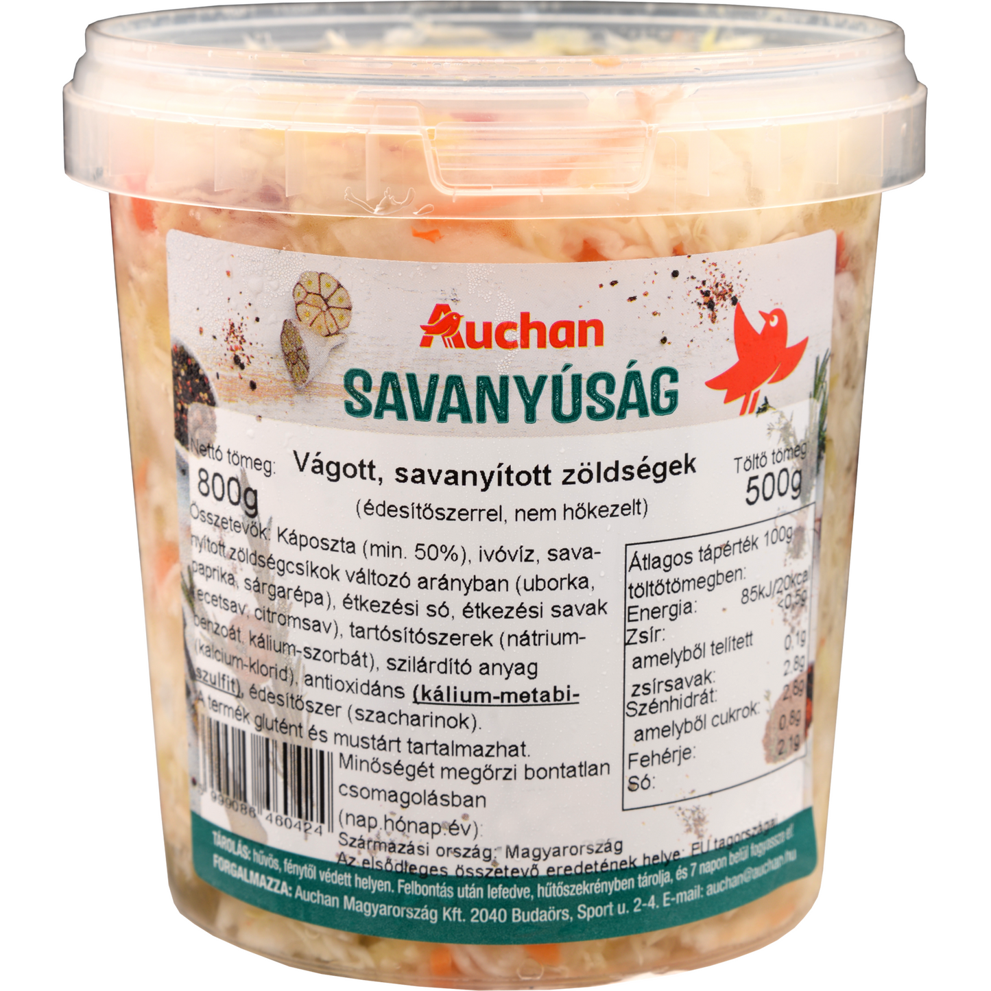 Auchan Kedvenc Vegyes savanyúság vödrös 500 g