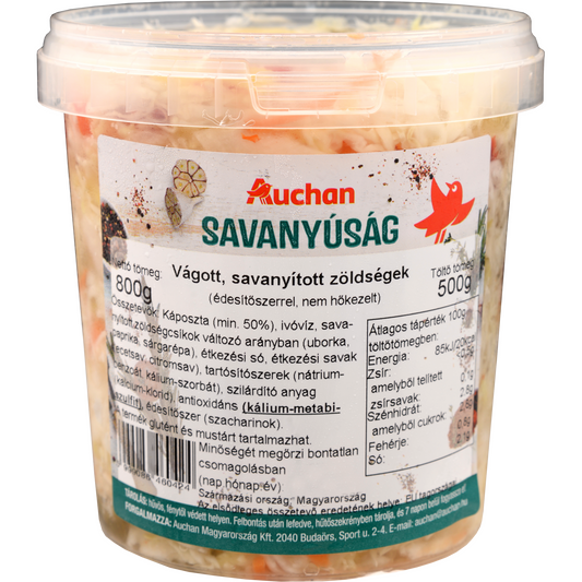 Auchan Kedvenc Vegyes savanyúság vödrös 500 g