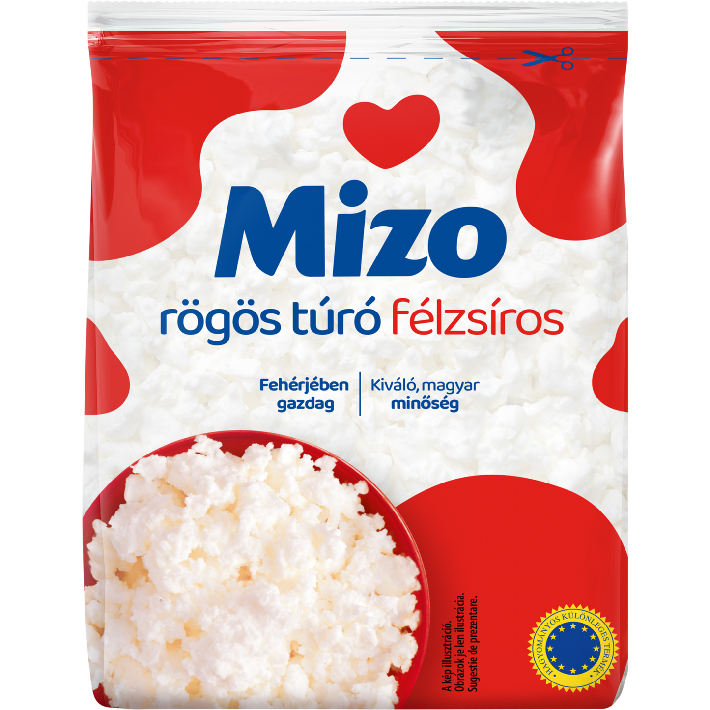 Mizo félzsíros rögös túró 450 g