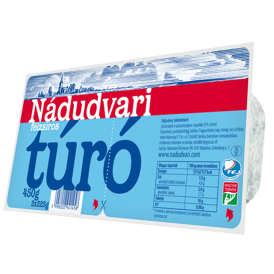 Nádudvari félzsíros tehéntúró 450 g