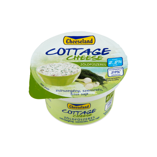 Cheeseland zöldfűszeres, zsírszegény cottage cheese 150 g