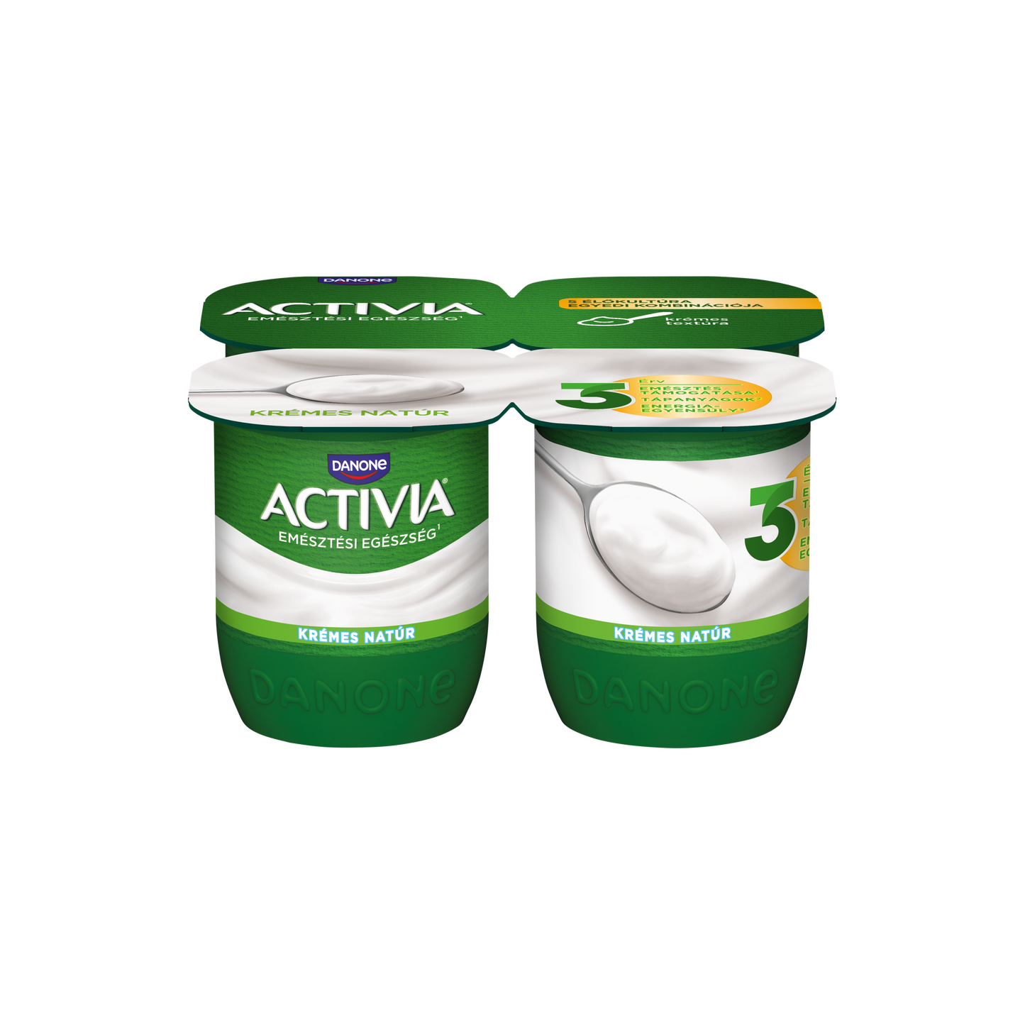 Danone Activia élőflórás, krémes natúr joghurt 4 x 125 g