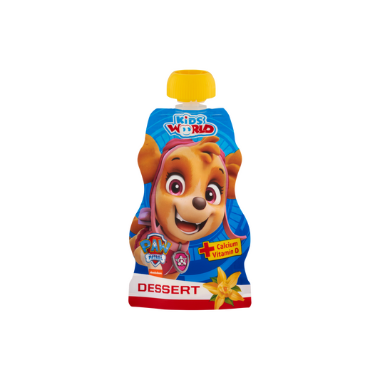 Kids World hőkezelt, kalciummal és D-vitaminnal dúsított vaníliás túrós desszert 80 g