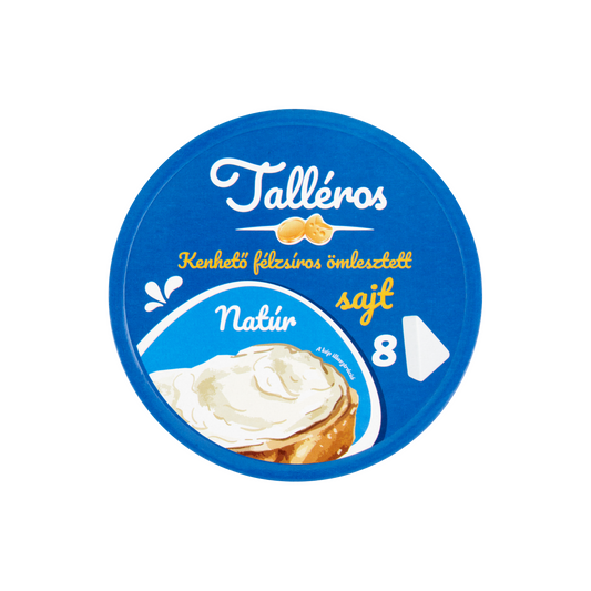 Talléros natúr kenhető félzsíros ömlesztett sajt 8 db