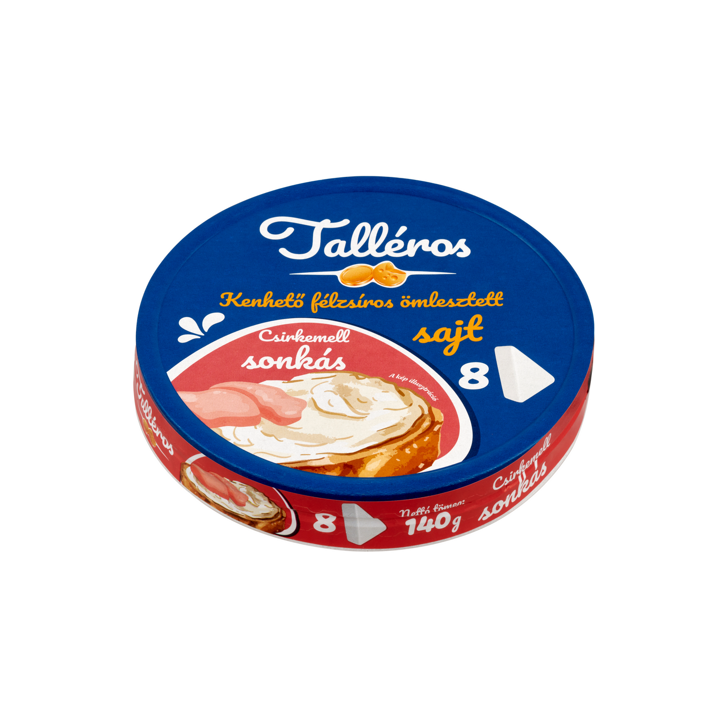 Talléros csirkemell sonkás kenhető, félzsíros, ömlesztett sajt 8 db 140 g