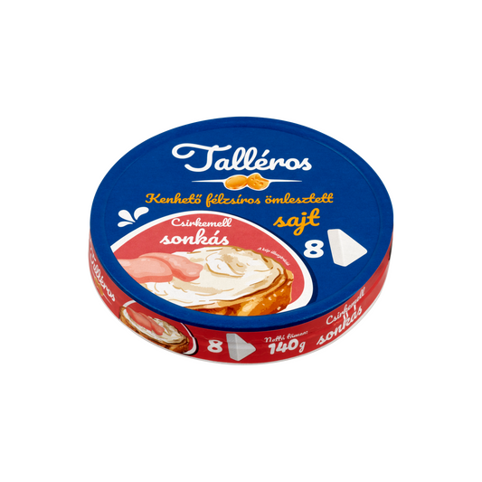 Talléros csirkemell sonkás kenhető, félzsíros, ömlesztett sajt 8 db 140 g