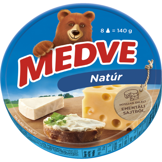 Medve natúr kenhető, zsíros ömlesztett sajt 8 x 17,5 g (140 g)