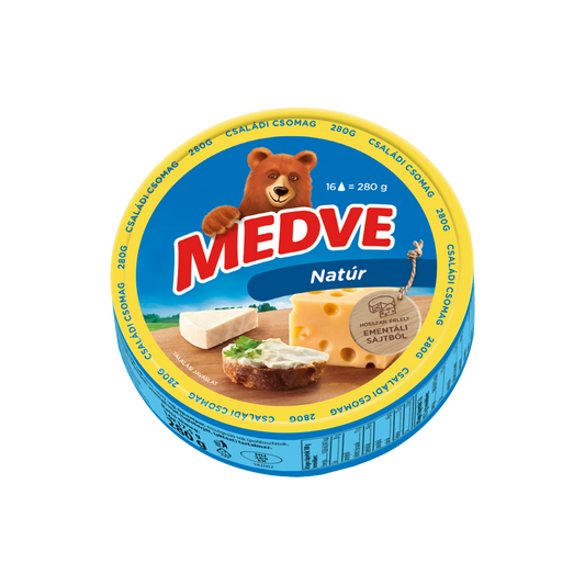 Medve natúr kenhető, zsíros ömlesztett sajt 16 x 17,5 g (280 g)