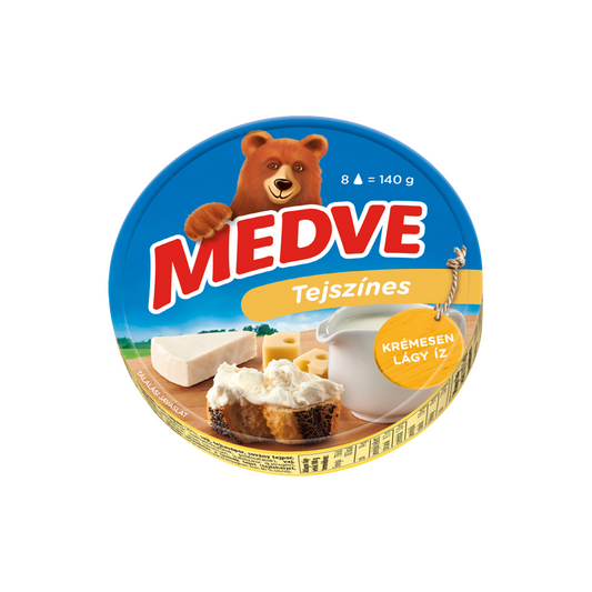 Medve tejszínes kenhető, félzsíros ömlesztett sajt 8 x 17,5 g (140 g)