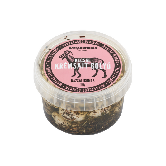 Garabonciás bazsalikomos kecske krémsajt golyó napraforgó olajban 250 g