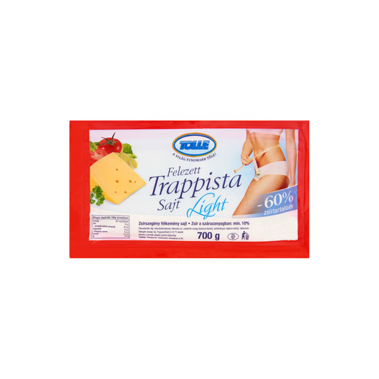 Tolle Light zsírszegény félkemény felezett trappista sajt 700 g
