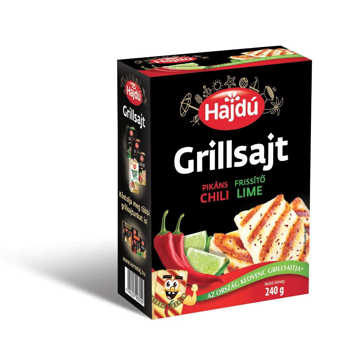 Hajdú chili-lime grillsajt 240 g