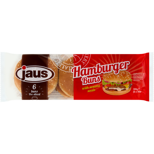 Jaus szezámmagos hamburger zsemle 6 x 50 g (300 g)