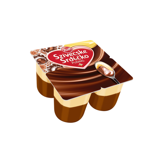 Zott Szívecske kakaós puding vaníliaízű öntettel 4 x 125 g