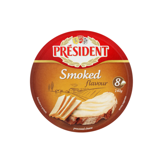 Président füst ízű kenhető zsíros ömlesztett sajtkészítmény 8 db 140 g