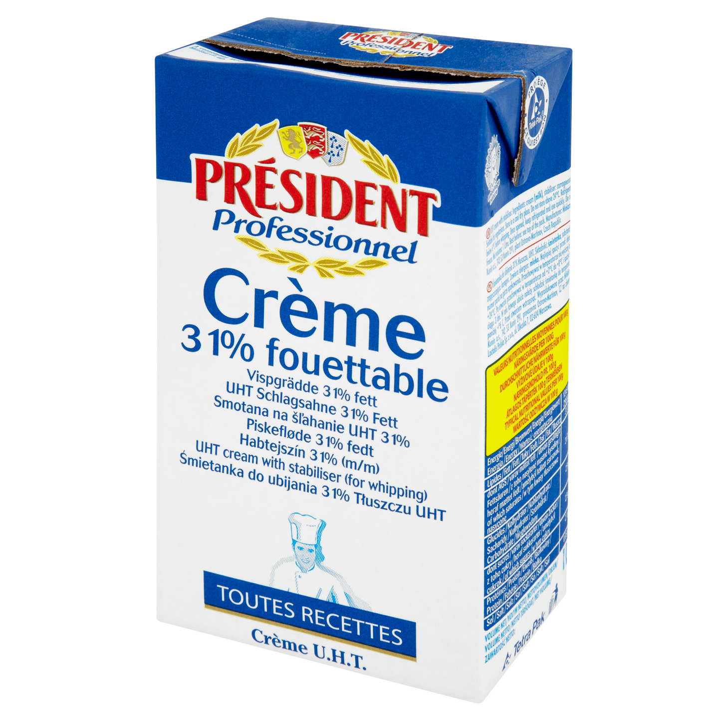 Président Professionnel 31%-os UHT habtejszín 1 l
