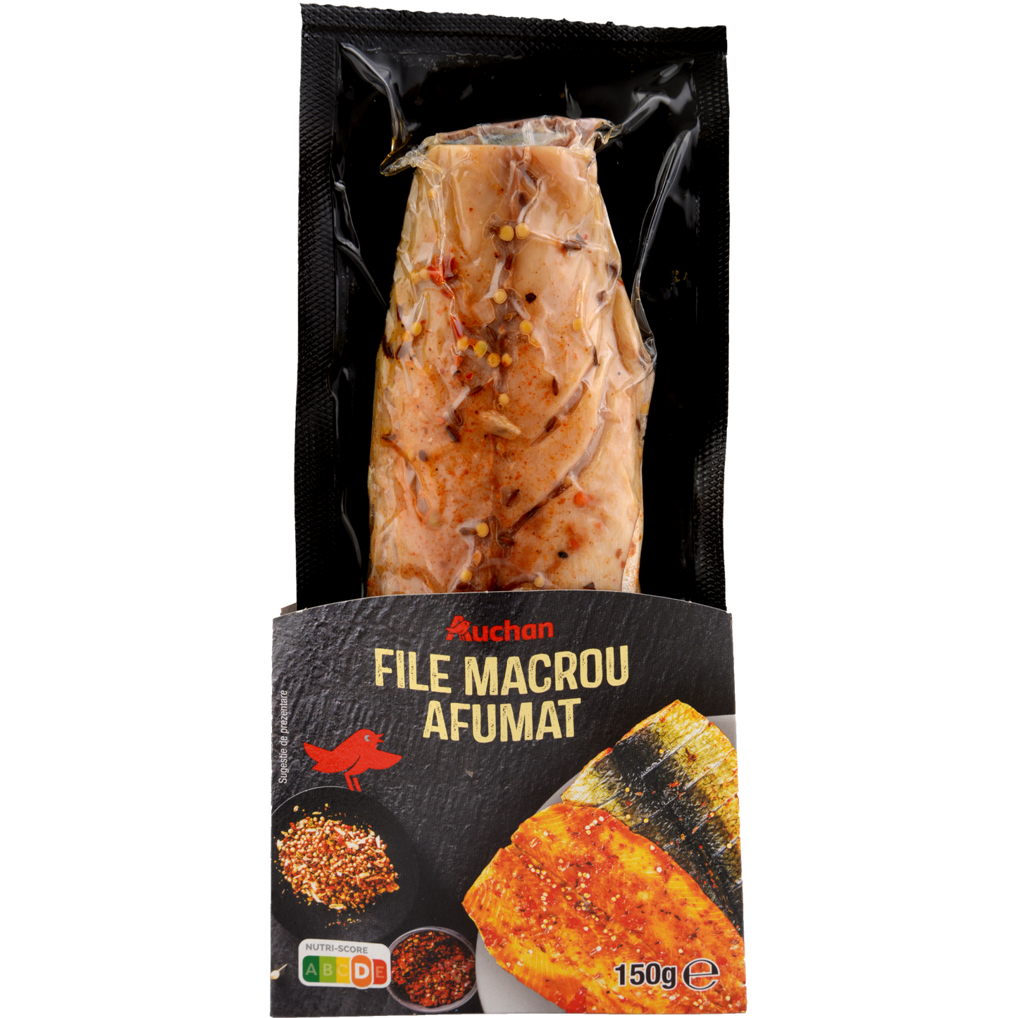 Auchan Kedvenc Füstölt fűszeres makréla filé 150 g