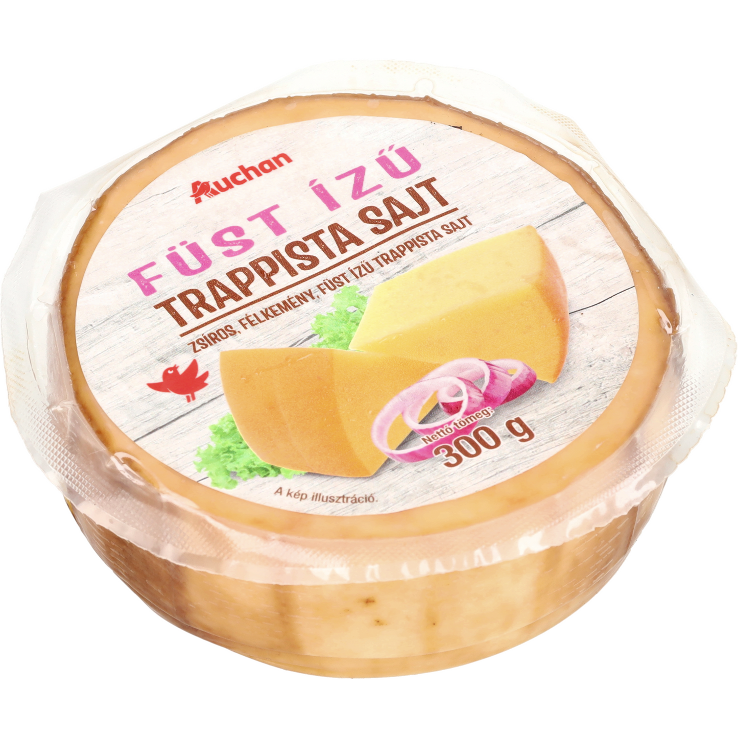 Auchan Kedvenc Füst ízű trappista sajt 300 g