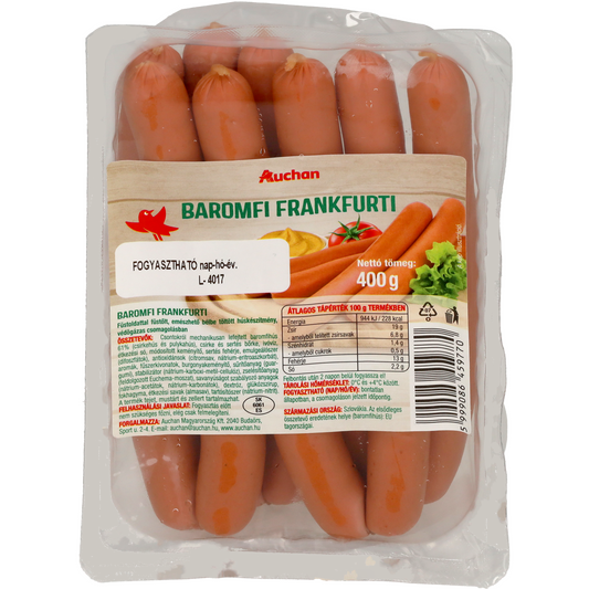 Auchan Kedvenc Frankfurti baromfi virsli 400 g