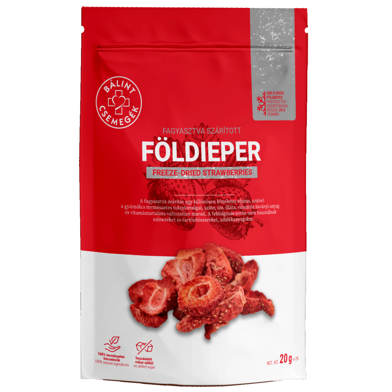 Liofilizalt földieper 30g