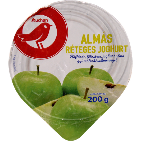 Auchan Kedvenc Almás réteges joghurt 200 g