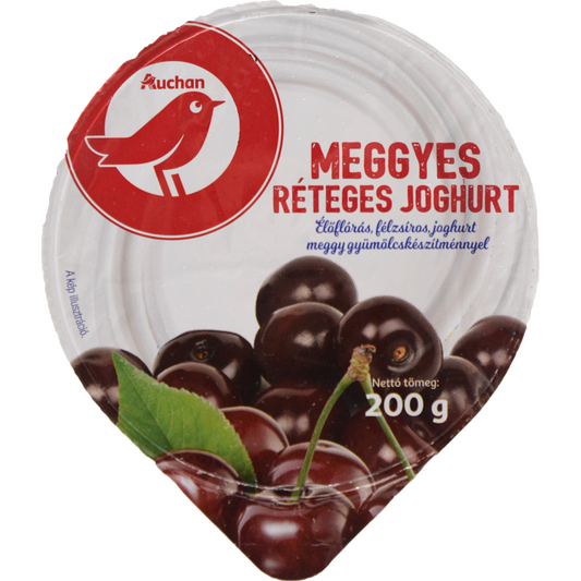 Auchan Kedvenc Meggyes réteges joghurt 200 g