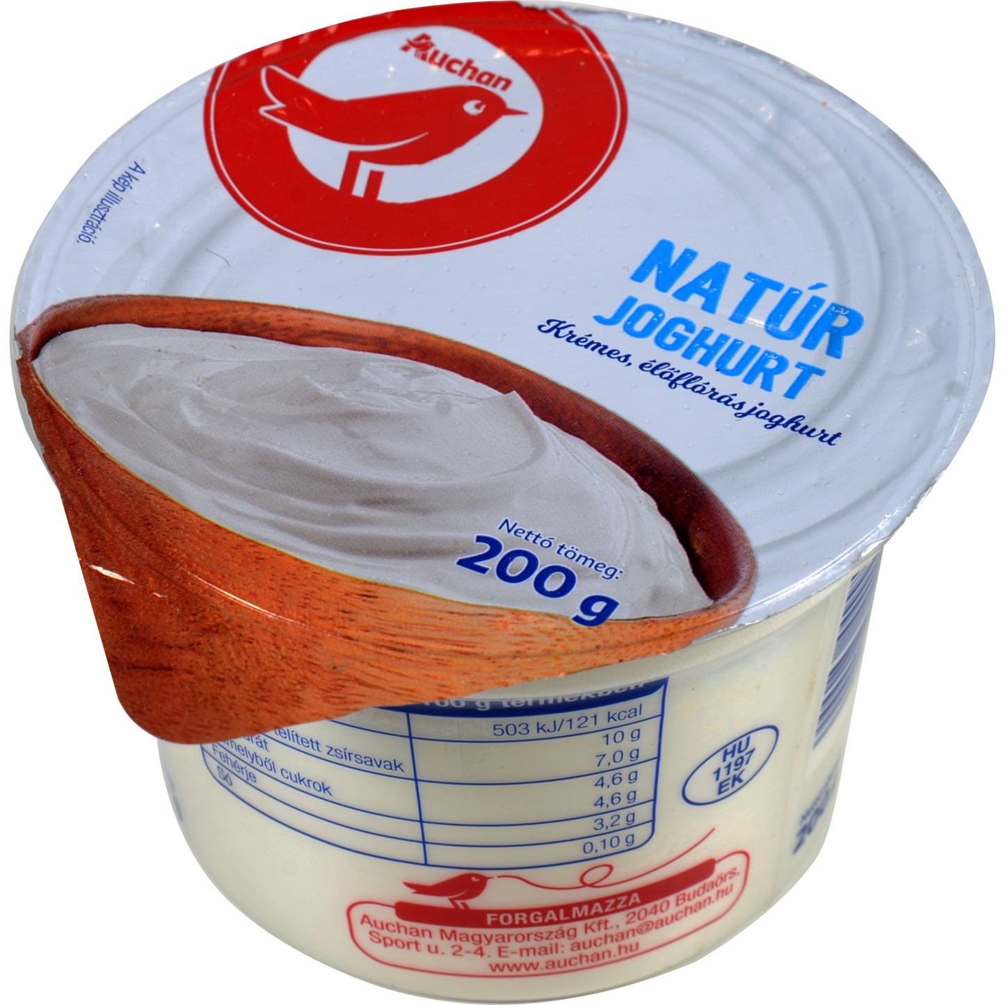 Auchan Kedvenc Natúr habart joghurt 200 g