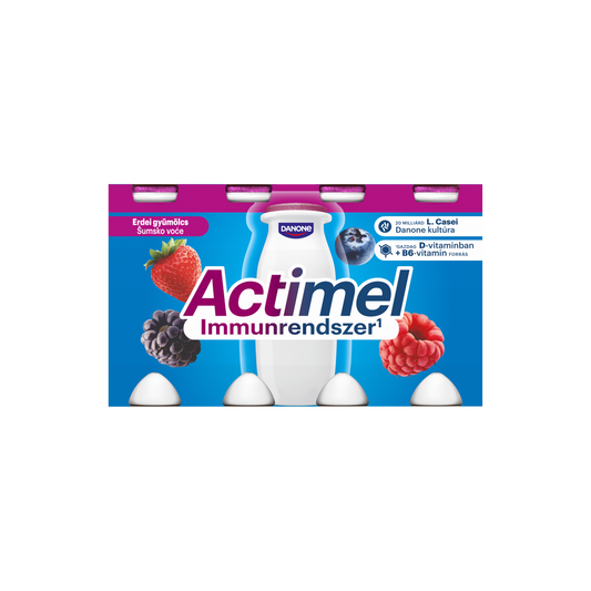Danone Actimel zsírszegény, élőflórás, erdei gyümölcsízű joghurtalapú ital 8 x 100 g (800 g)