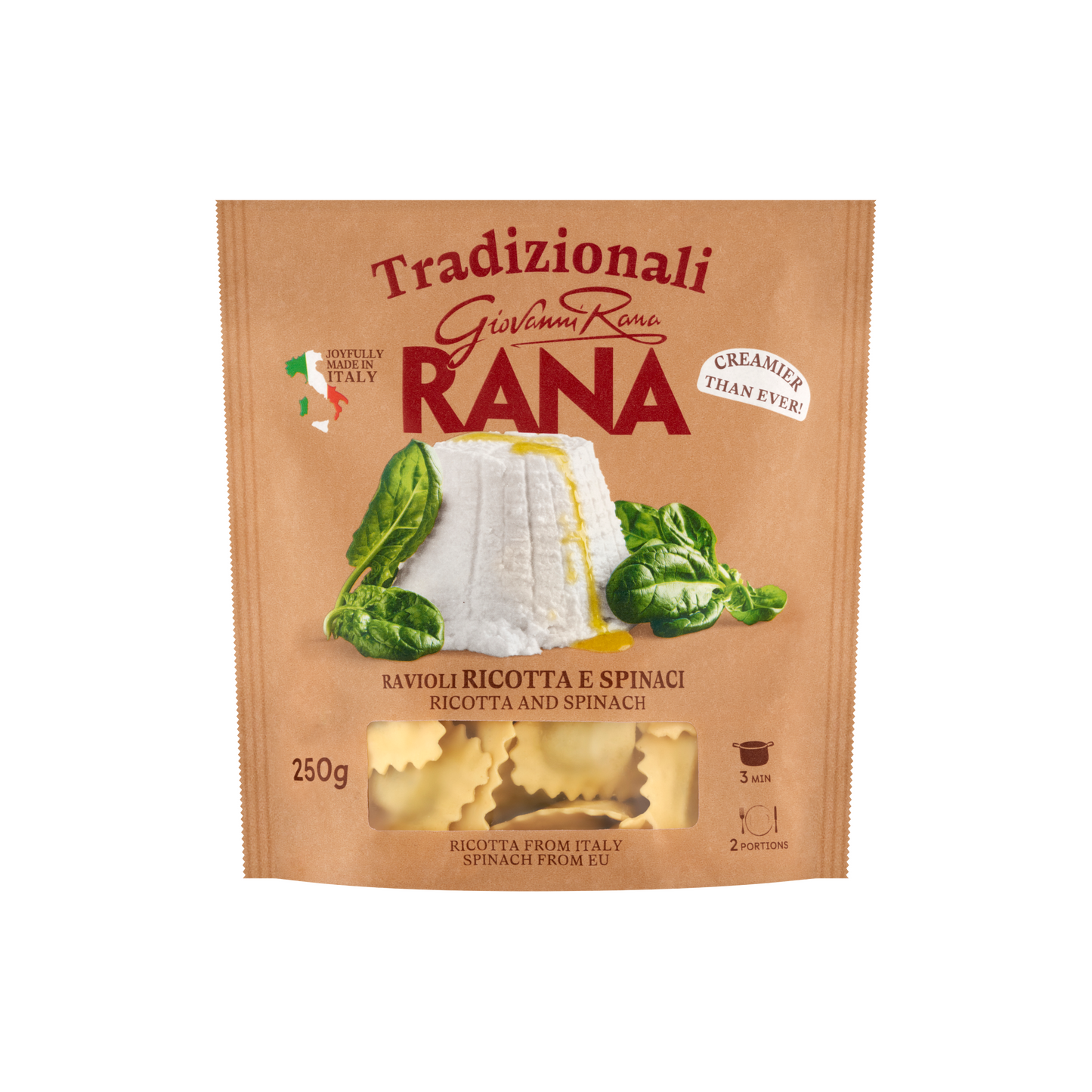 Giovanni Rana friss tojásos tészta ricottás és spenótos töltelékkel 250 g