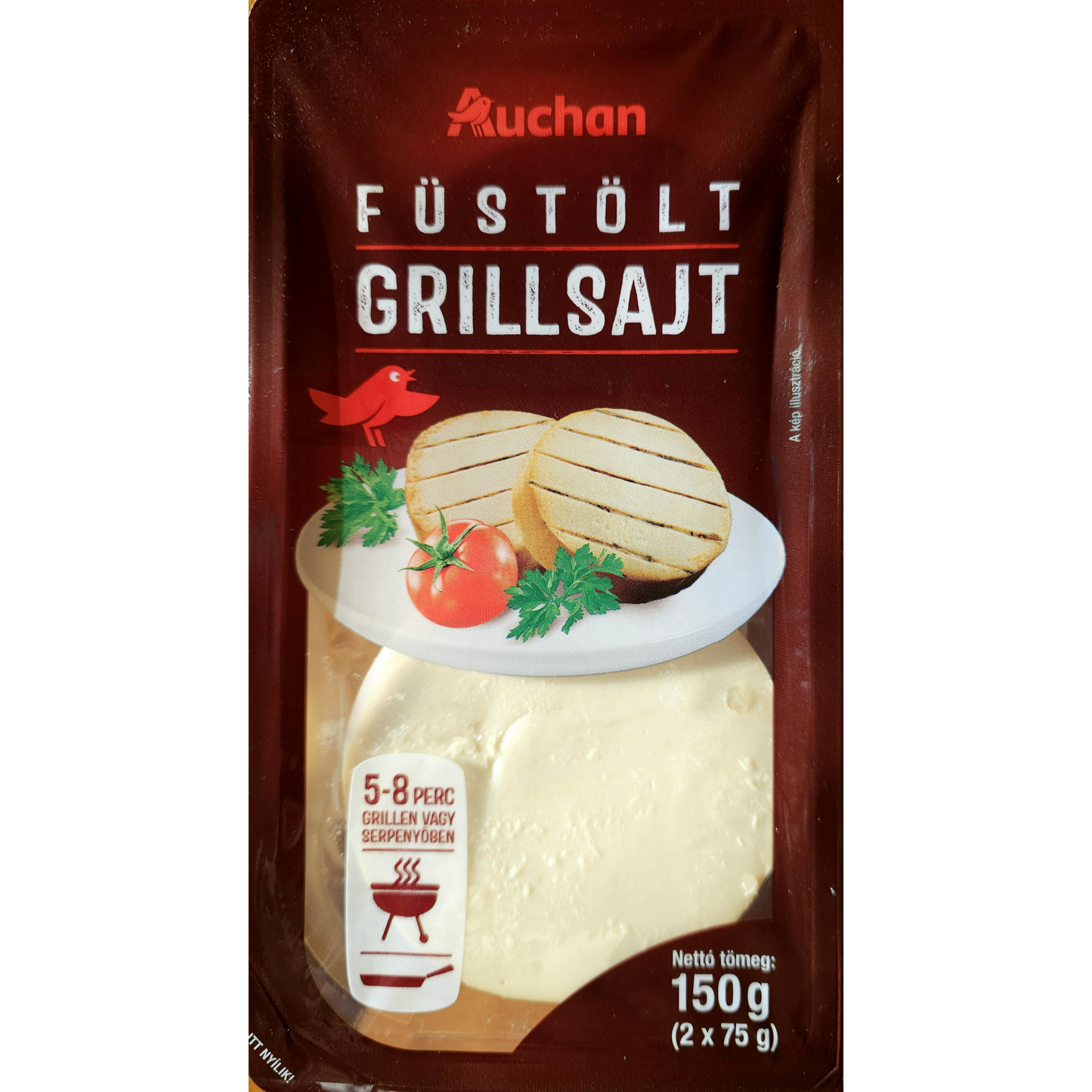 Auchan Kedvenc grillsajt füstölt 2 x 75 g