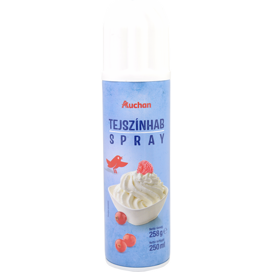 Auchan Kedvenc Tejszínhab spray 250 ml / 258 g