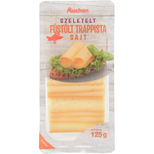 Auchan Kedvenc füstölt trappista sajt szeletelt 125 g