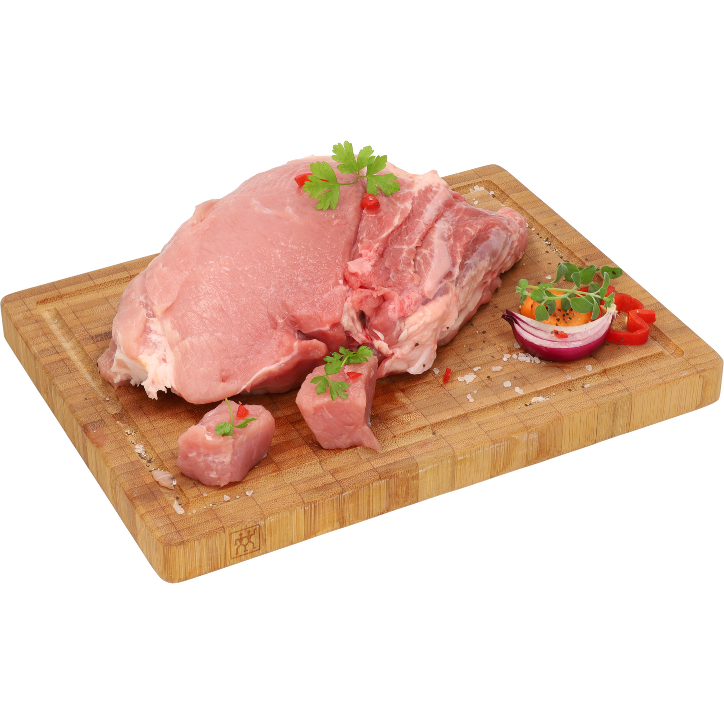 Auchan Nívó Sertés lapocka csont nélküli darabolt 1 kg alatti kiszerelés védőgázas csomagolásban