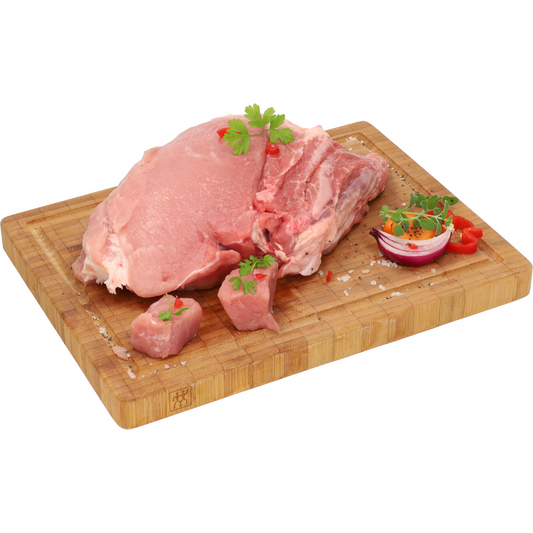 Auchan Nívó Sertés lapocka csont nélküli darabolt 1 kg alatti kiszerelés védőgázas csomagolásban