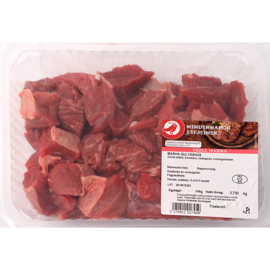 Auchan Kedvenc marha gulyáshús védőgázas csomagolásban