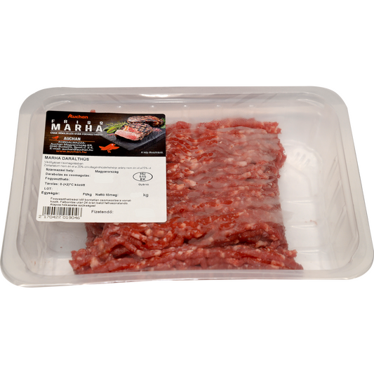 Auchan Kedvenc marha darált hús max. 20% zsírtartalommal védőgázas csomagolásban
