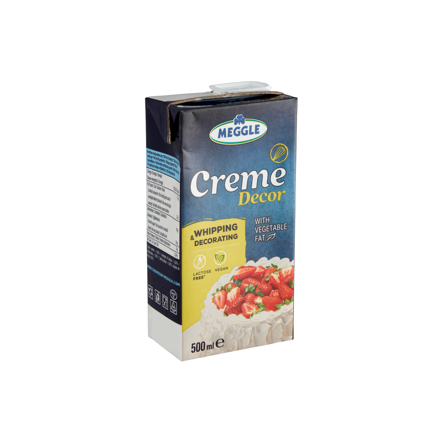 Meggle Creme Decor UHT cukrozott növényi zsír alapú készítmény hab készítéséhez 500 ml